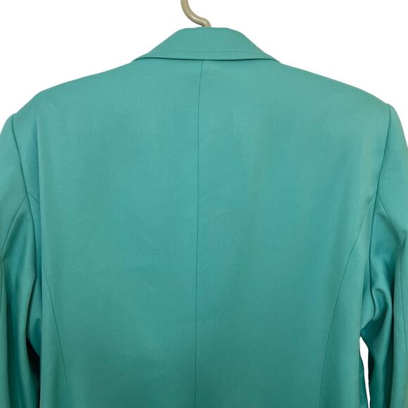 Reiss Ember Notched Single Button Blazer Green Tailored Lined Womens Size 12 - Picture 12 of 16